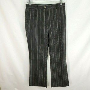 NWT Doncaster Sport Size 2 Pants Slacks 28" x 29 1/2" Black Striped $195